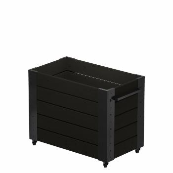 Cubic blomsterkasse m/hjul - 87×50×70 cm
